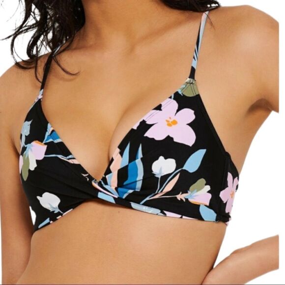 Hula Honey Flourishing Floral Twisted Bikini Top - Picture 2 of 11